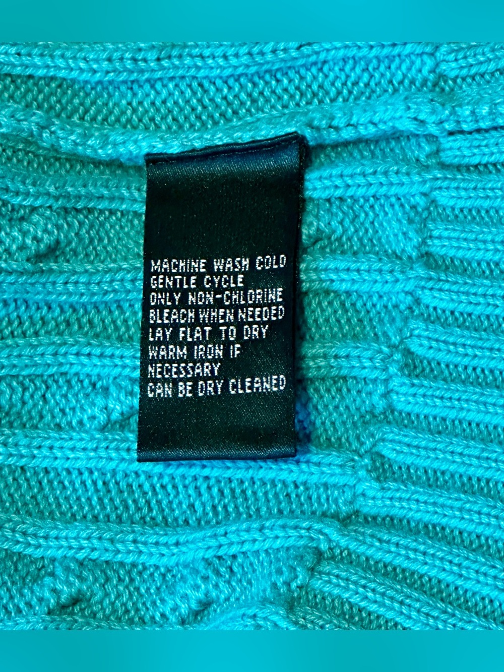 🩵 Ralph Lauren Teal Cable Knit Sweater - Picture 3 of 7